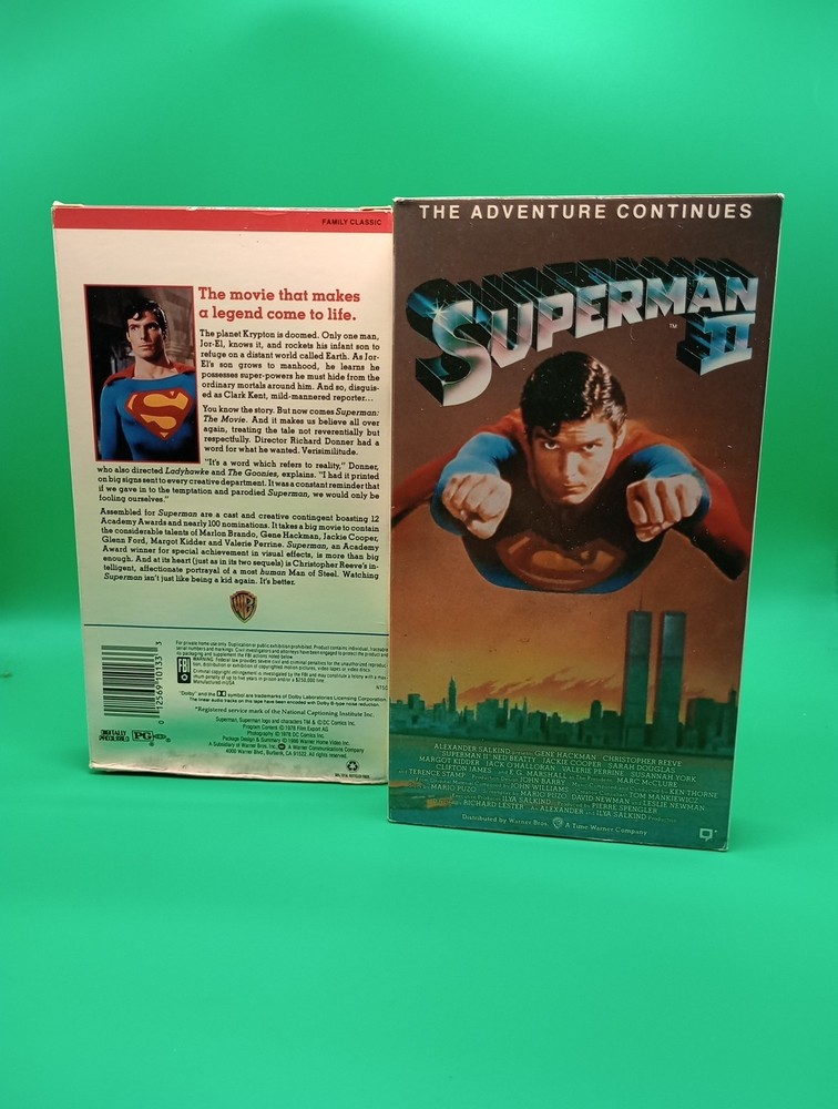 Warner Brothers Superman Movie Set 1 & 2 VHS
