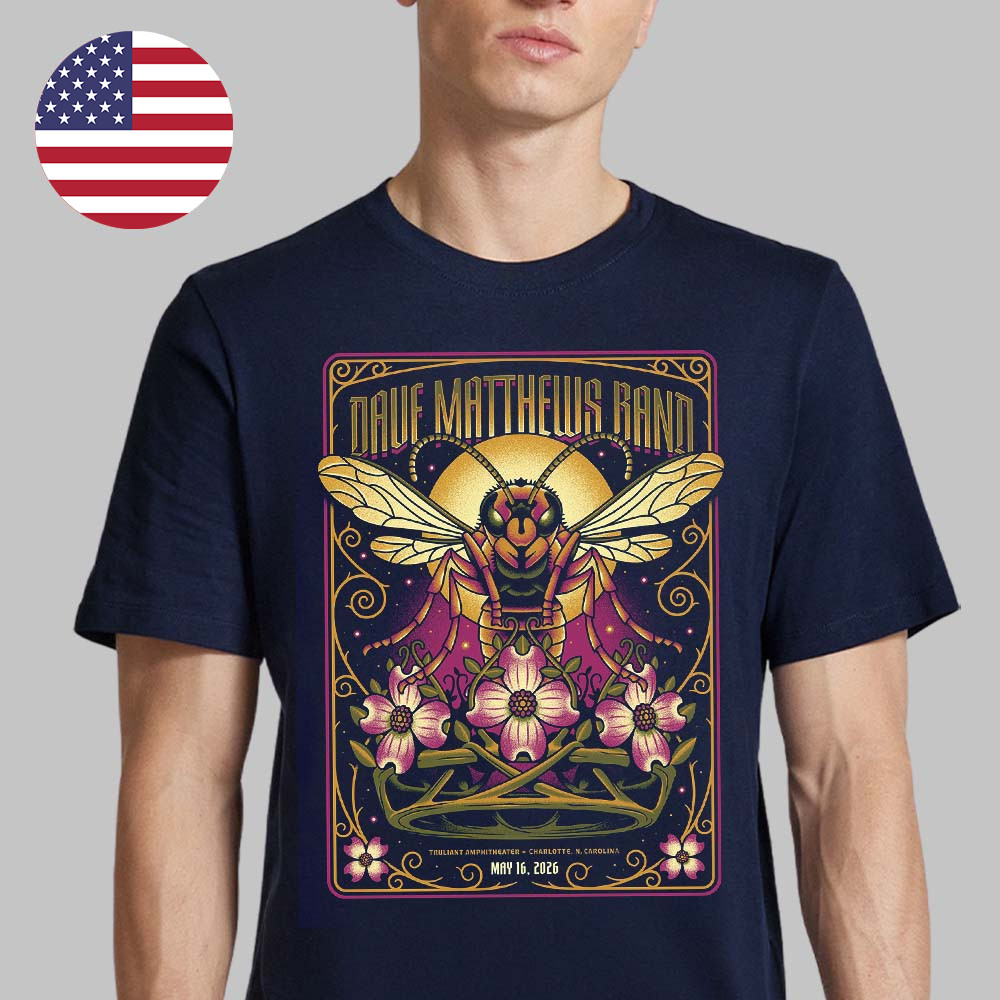 Dave Matthew Band Charlotte NC 2026 Poster T-Shirt Unisex All Sizes WX491