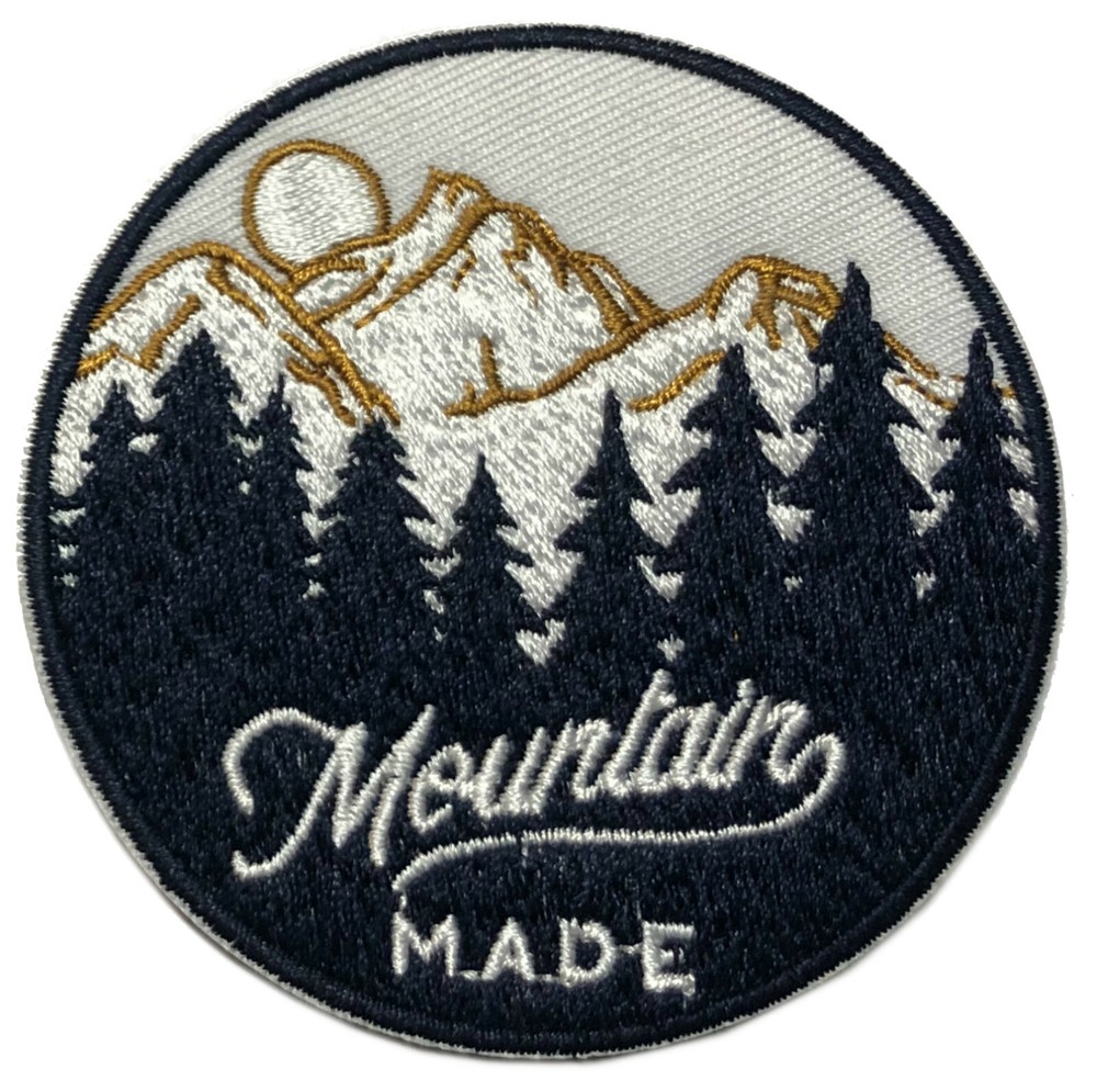 Mountain Made Adventure Patch Embroidered Iron-On Applique Travel Souvenir