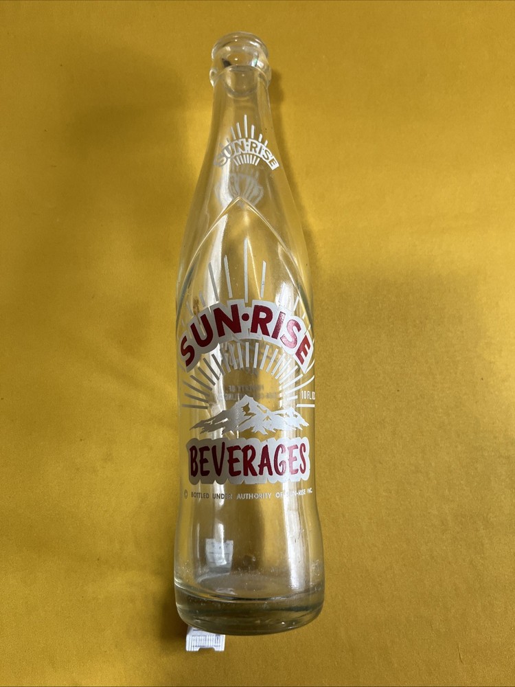 VTG Soda Pop Bottle Sun Rise Beverages 10 oz Mountain 1969 Collectible Antique