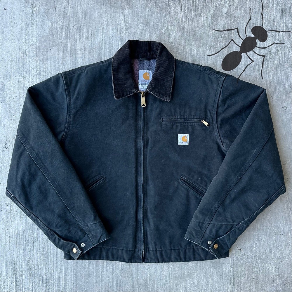 Vintage Y2K Carhartt J01 Black detroit work wear jacket