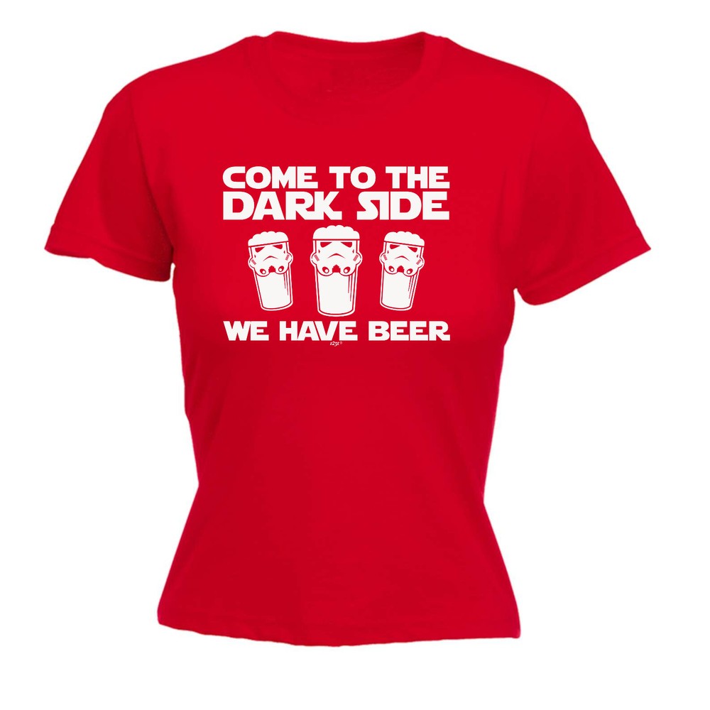 Beers Come To The Dark Side - Womens T Shirt Funny T-Shirt Novelty gift tshirt