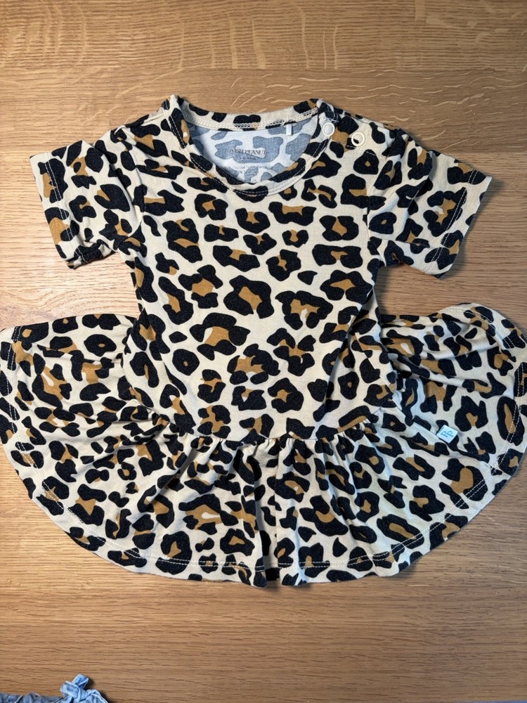 POSH PEANUT Lana Leopard Tan Twirl Skirt Bodysuit Size 3-6Mo Baby Girl Outfit