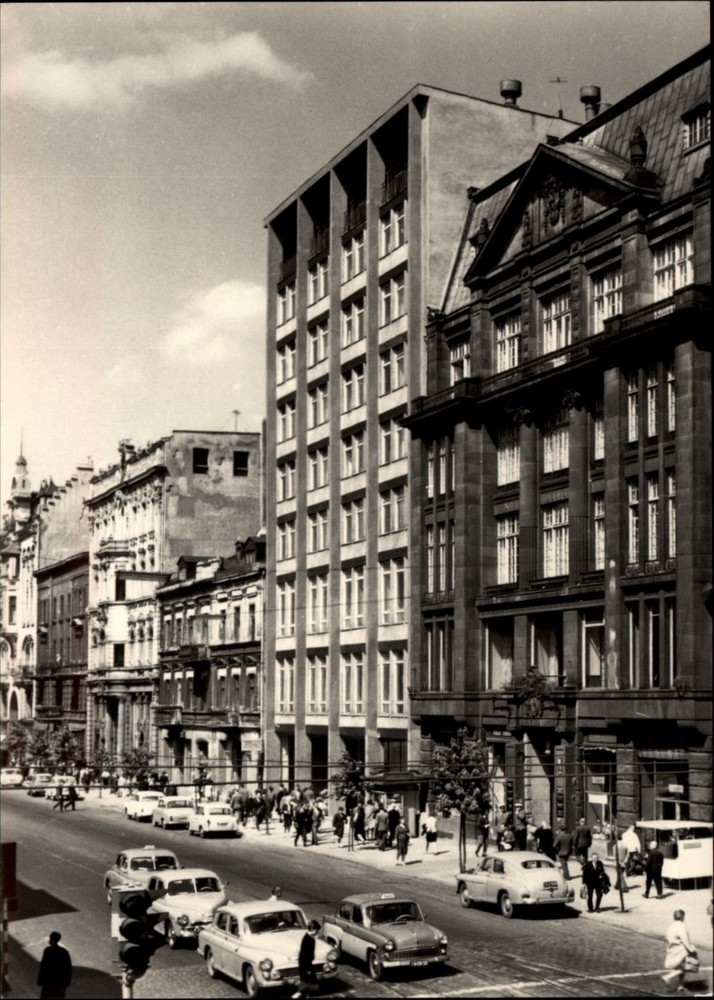 RPPC Street View Lodz Poland vintage postcard y823