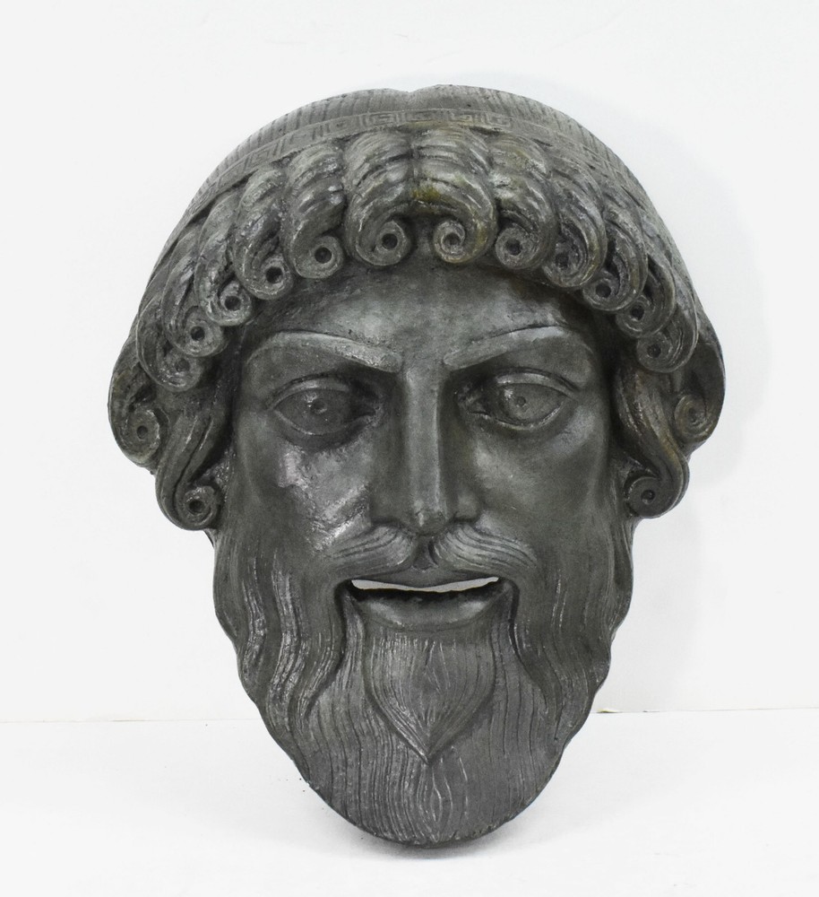 Poseidon Pure Bronze Mask - God of The Sea - First Theater of the World