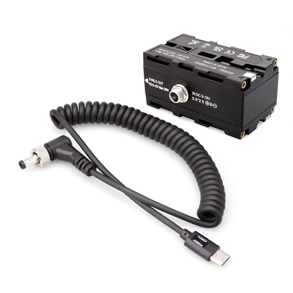 Type-C to Double-Sided NP-F550/570/770/970 Dummy    with J5F8