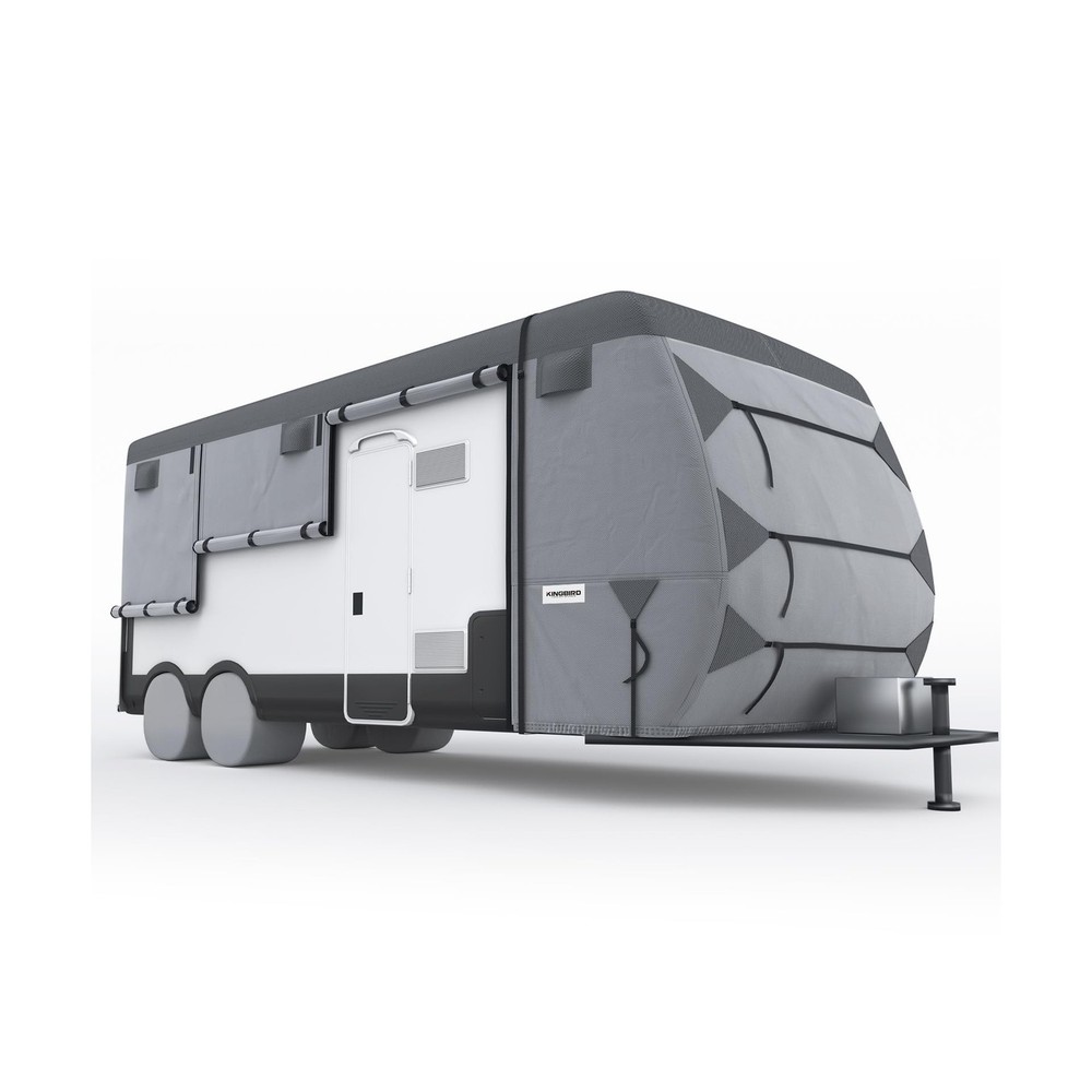 KING BIRD Oxford Fabric Travel Trailer RV Cover, 600D Oxford Camper Cover 22-...