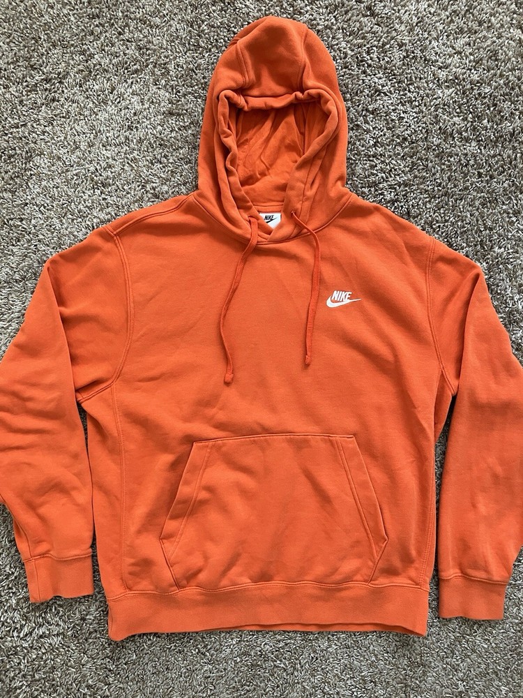 Nike Sportswear Club Fleece Men's Pullover Hoodie - Medium Orange