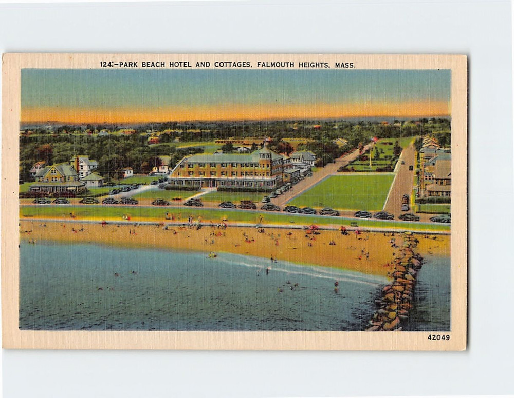Postcard Park Beach Hotel and Cottages Falmouth Heights Massachusetts USA