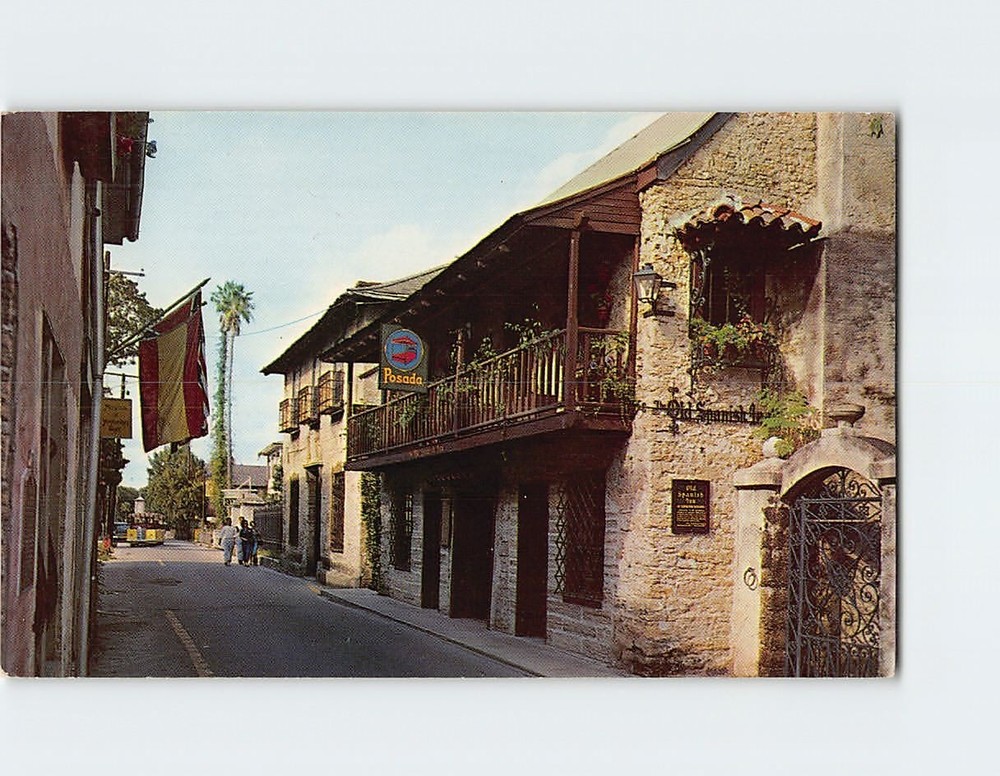 Postcard The Old Spanish Inn St. Augustine Florida USA