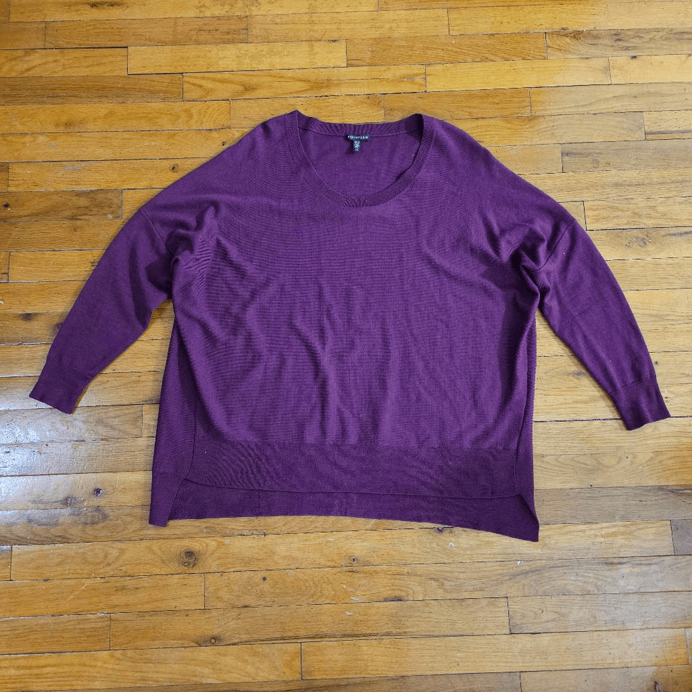 Eileen Fisher Sweater Womens Size Large Merino Wool Pullover Tunic Regenerative
