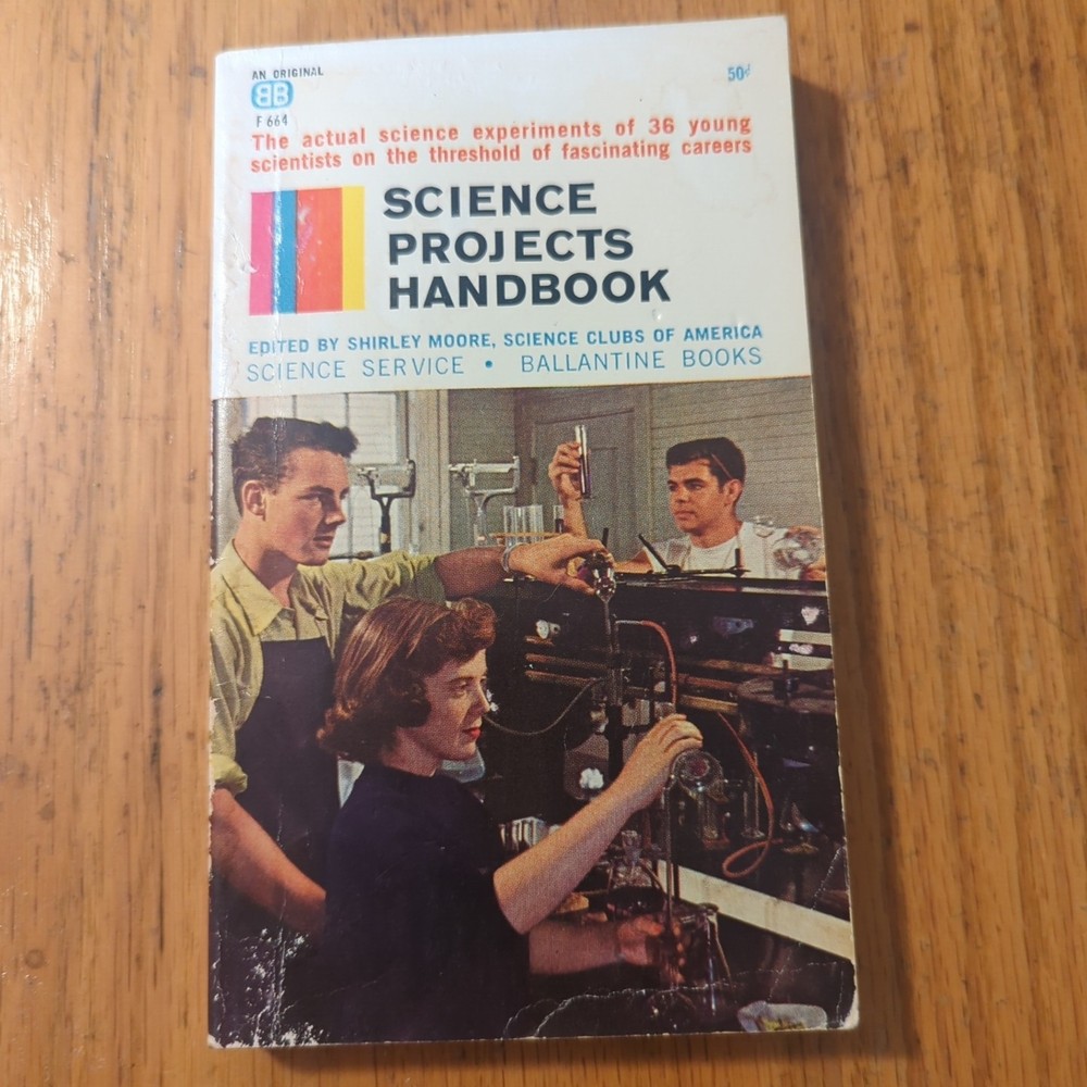 Paperback, Science Projects Handbook, Shirley Moore,1962 Ballantine Books