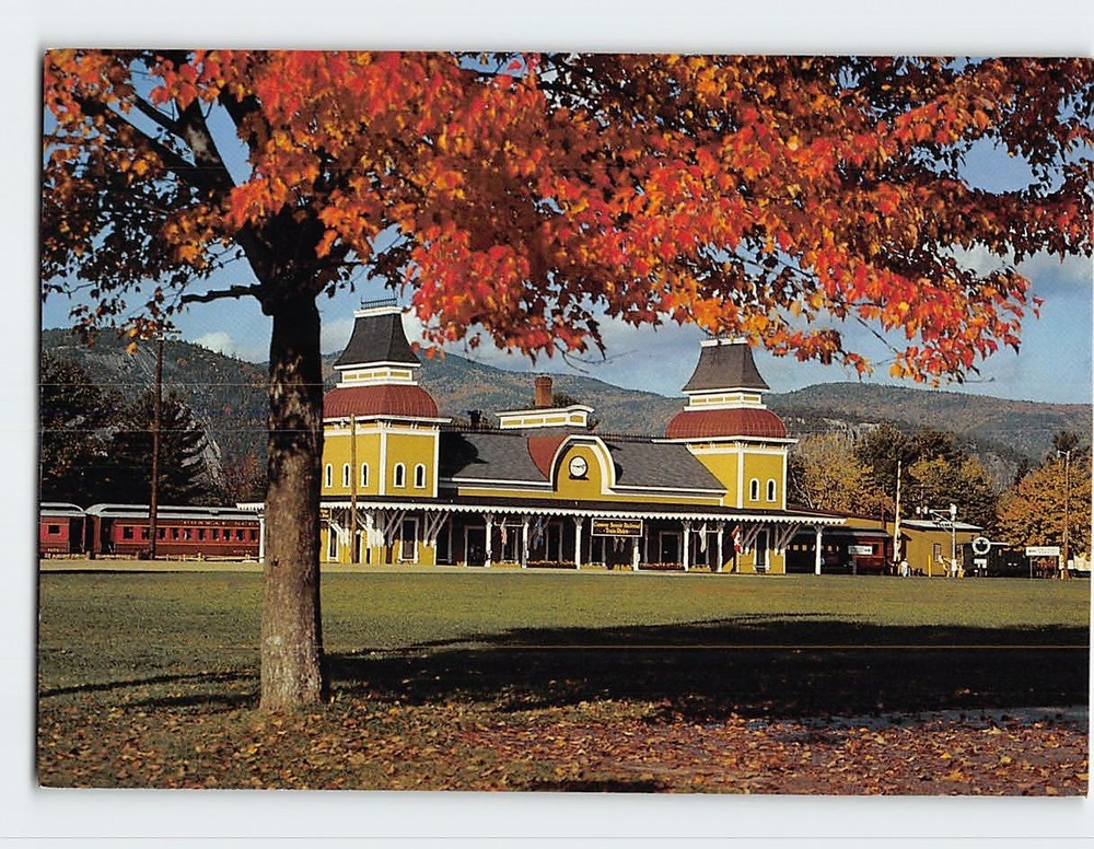 Postcard North Conway Railroad Station New Hampshire USA