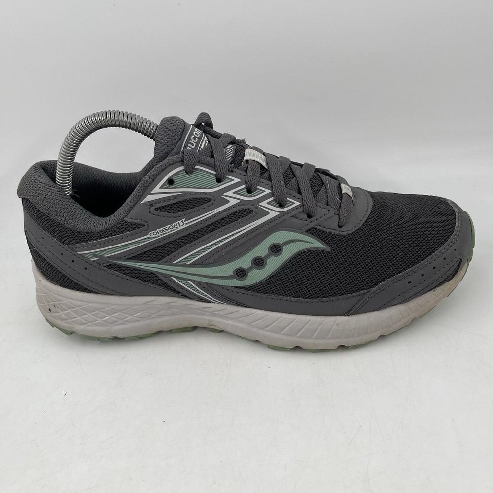 Saucony Women’s Cohesion 13- SZ 9.5 Wide -Grey Lace-Up Running Shoes Sneakers