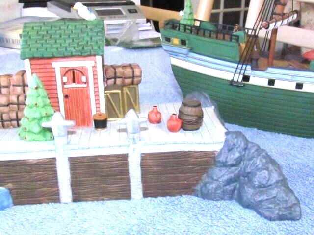 Department 56 Emily Louise Figurine with Dock & Light - Used Excellent Condition