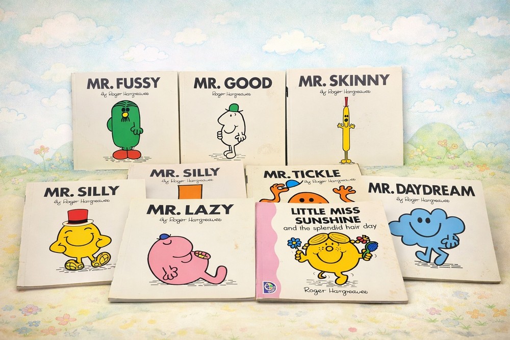 Mr Men Little Miss Lot 8 Books Roger Hargreaves PB Kids Classic Bundle VG