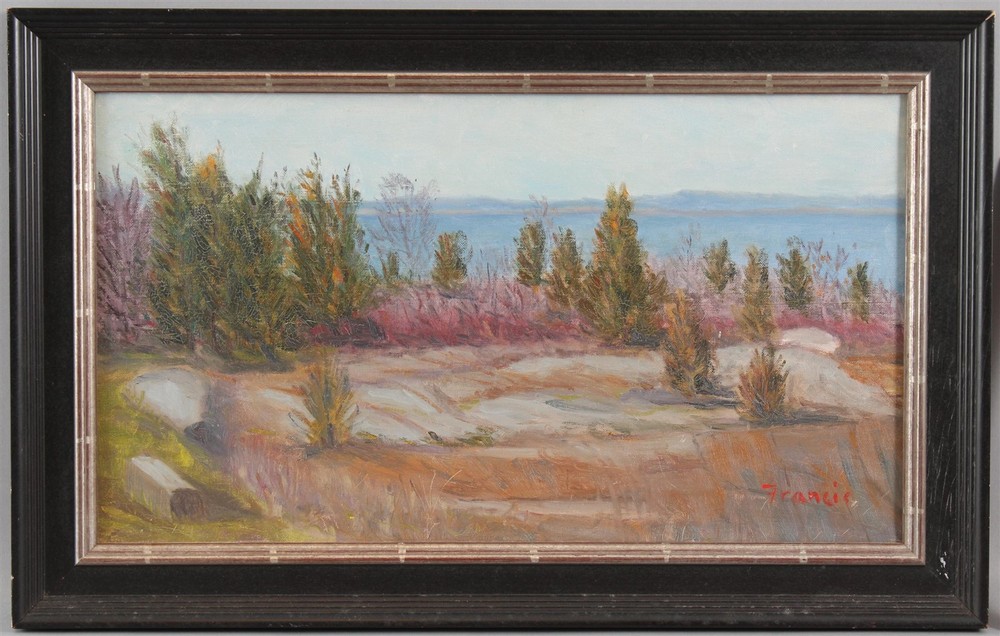 Orig Signed Francis Rockport Massachusetts Coastal Landscape Oil PaintingChuck & Mary Francis...NO RESERVE!
