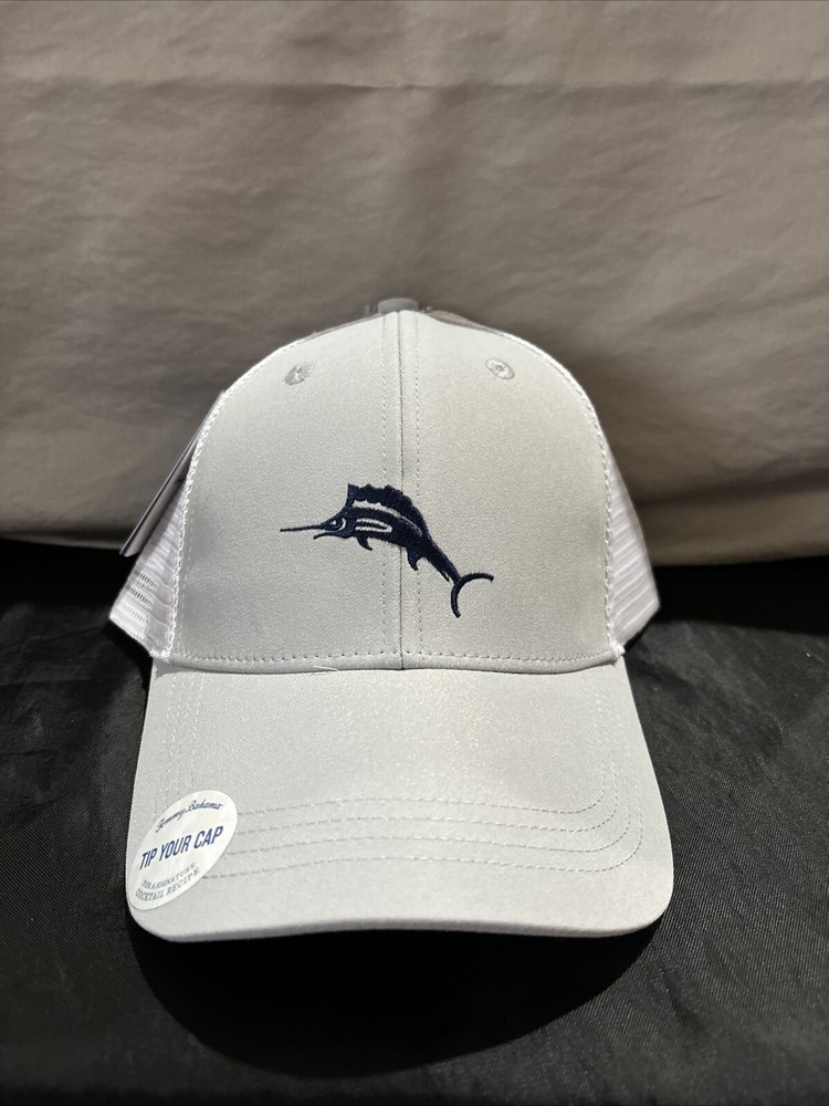 Tommy Bahama Men's Marlin Snapback Mesh Hat Cap Navy and White NEW