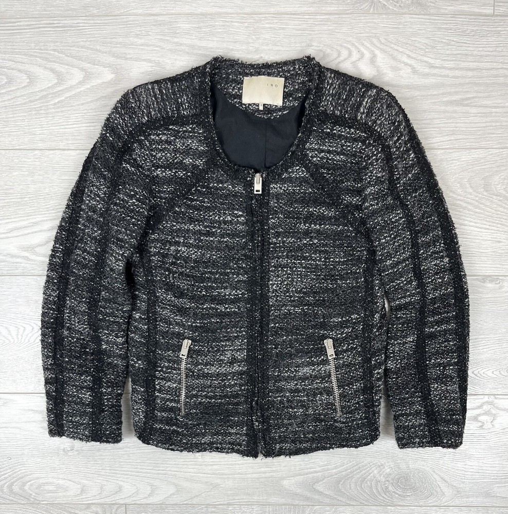 IRO Talia Womens Tweed Light Womens Jacket L Size Mens