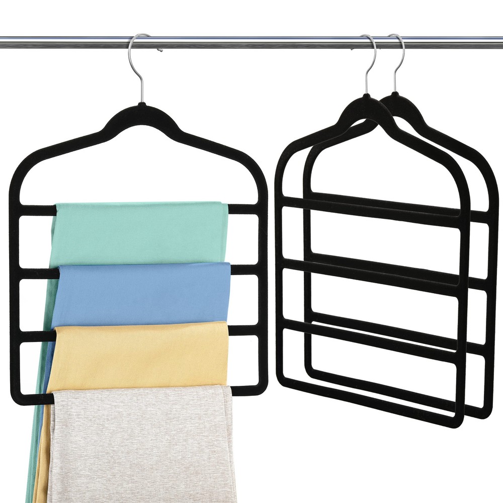 Velvet Non-Slip Space Saving Hanger for Pants Shorts Jeans and Slacks