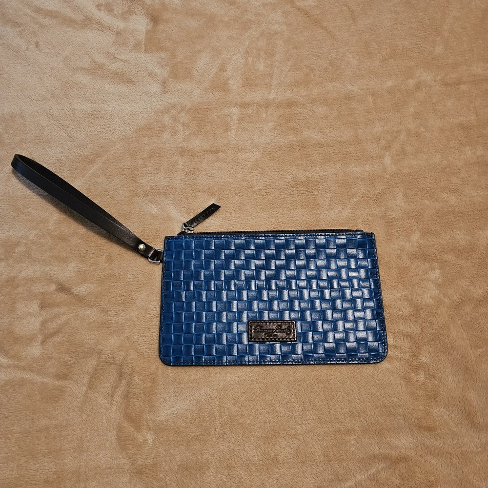Dooney and Bourke Blue Braided Wristlet Wallet