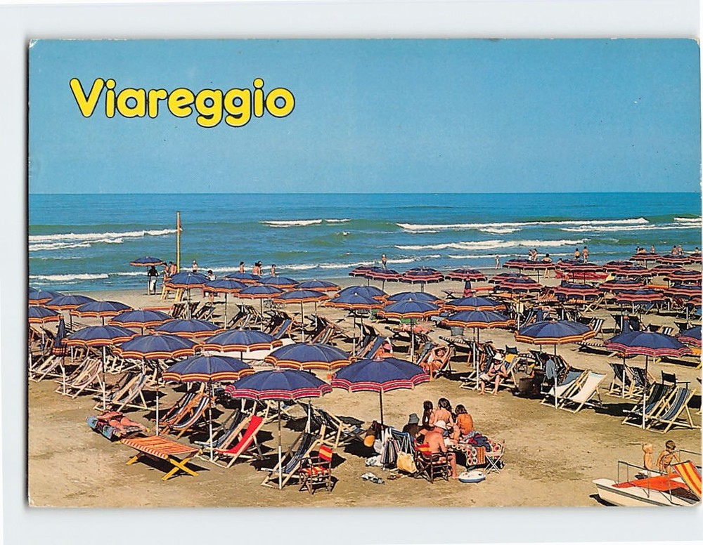 Postcard The beach Viareggio Italy