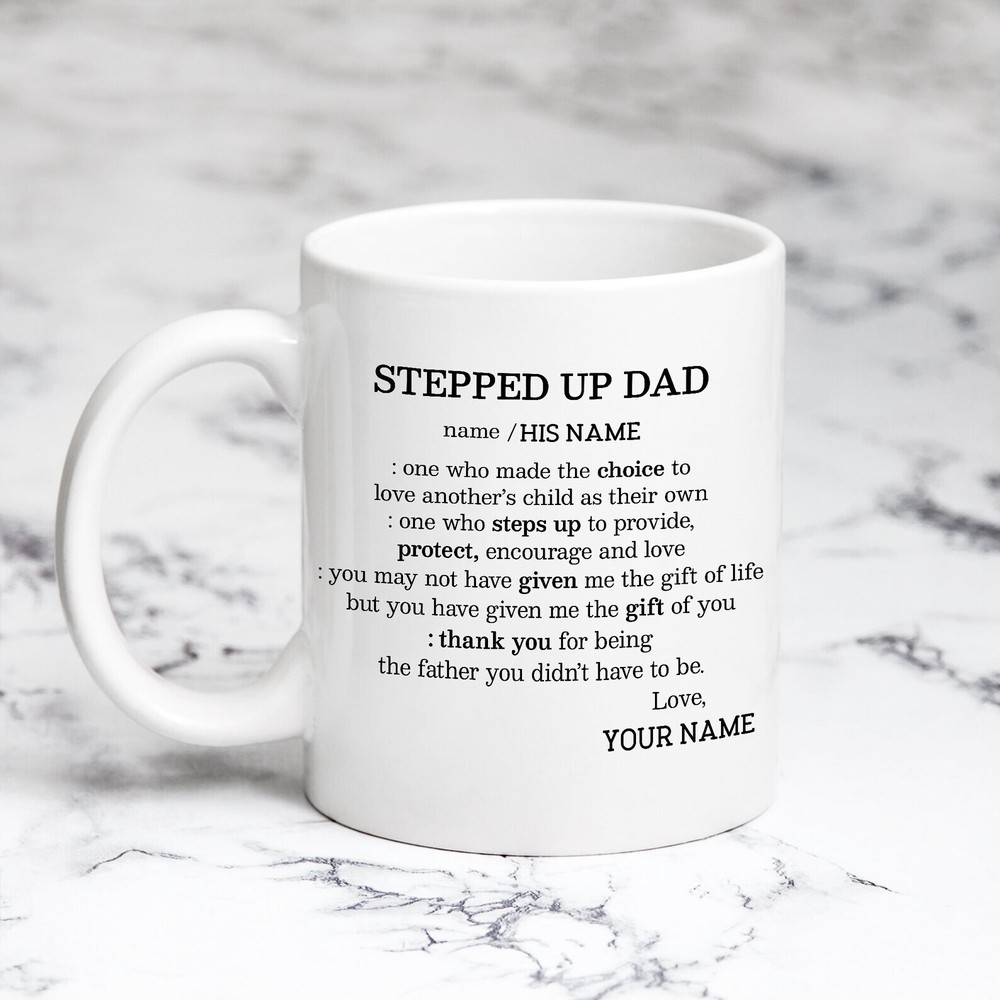 Taza Stepped Up Papá Taza Personalizada Bonus Papá Taza Bonus Papá Regalo Papá Taza de Café