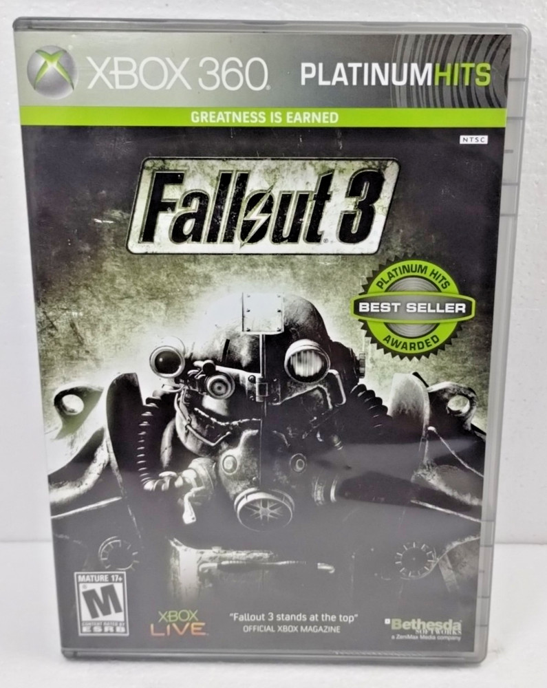 Fallout 3: Platinum Hits (Microsoft Xbox 360, 2008) CIB