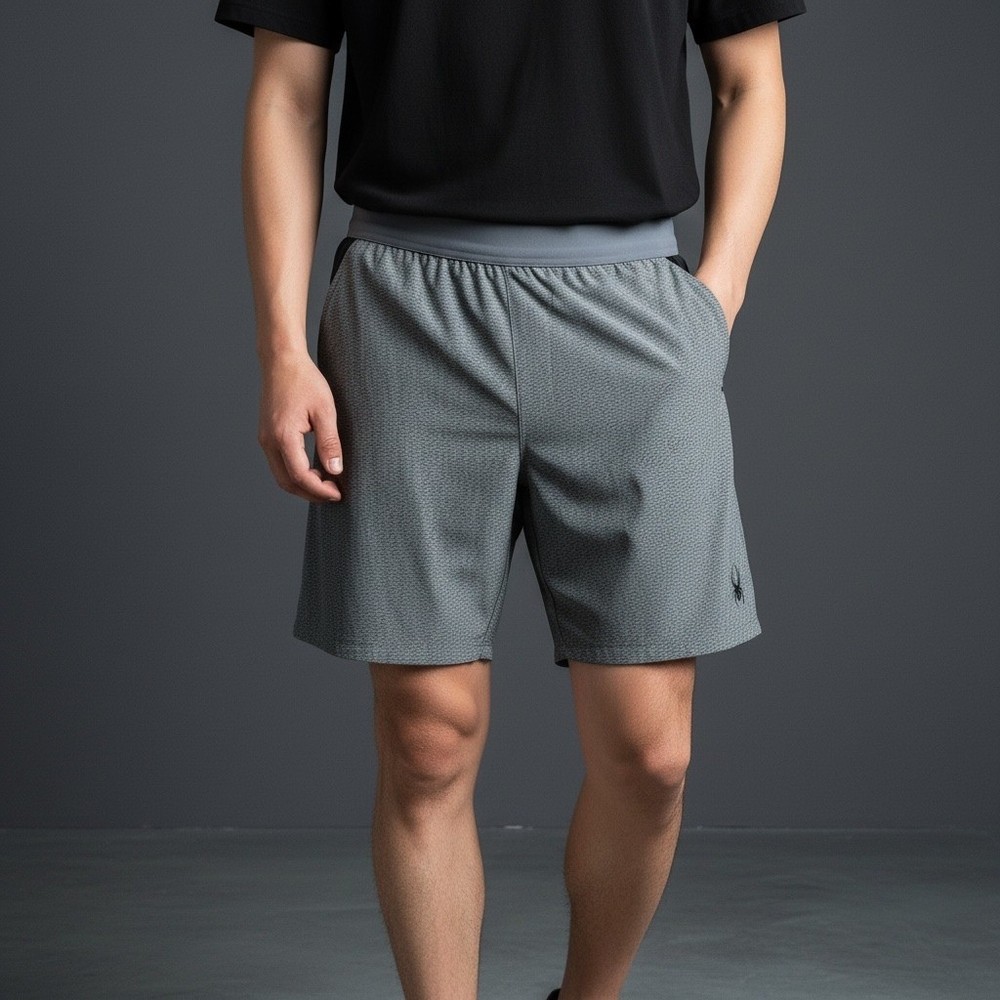 Spyder Active Men's Gray Textured Athletic Shorts Size XL TG Performance