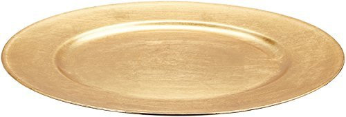 ! Round Charger Plate, Gold , 13