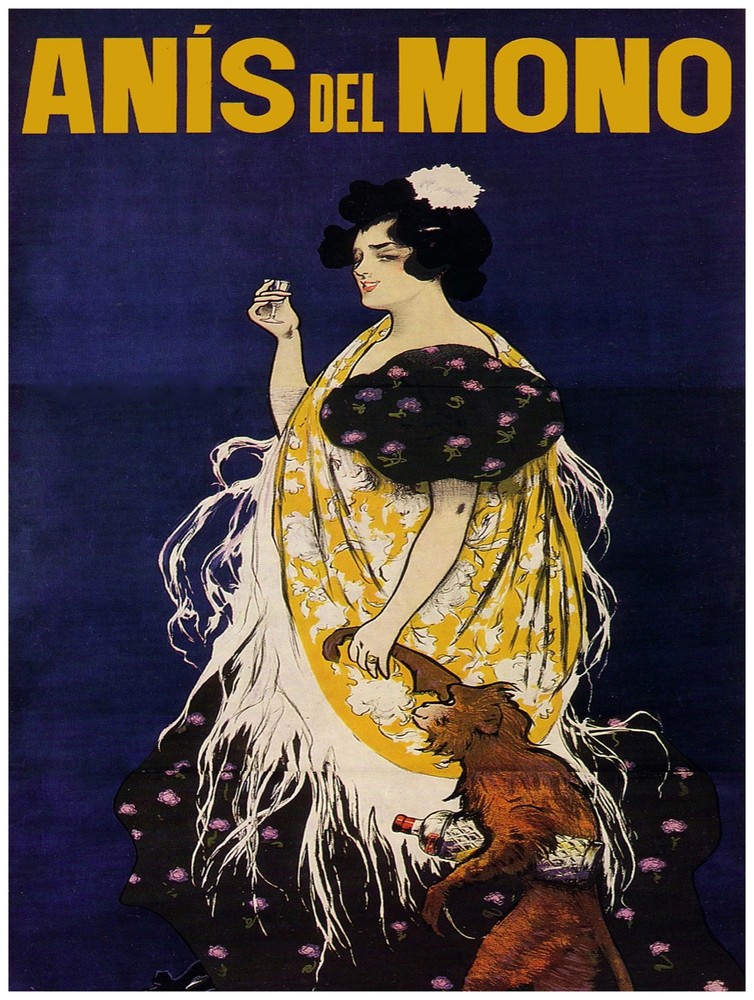 7643.Decoration Poster.Home Room art design print.Anis del Mono.Drinking buddy