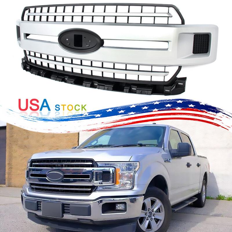For 2018-2020 Ford F-150 F150 UX Ingot Silver Front Upper Bumper Grille Assembly