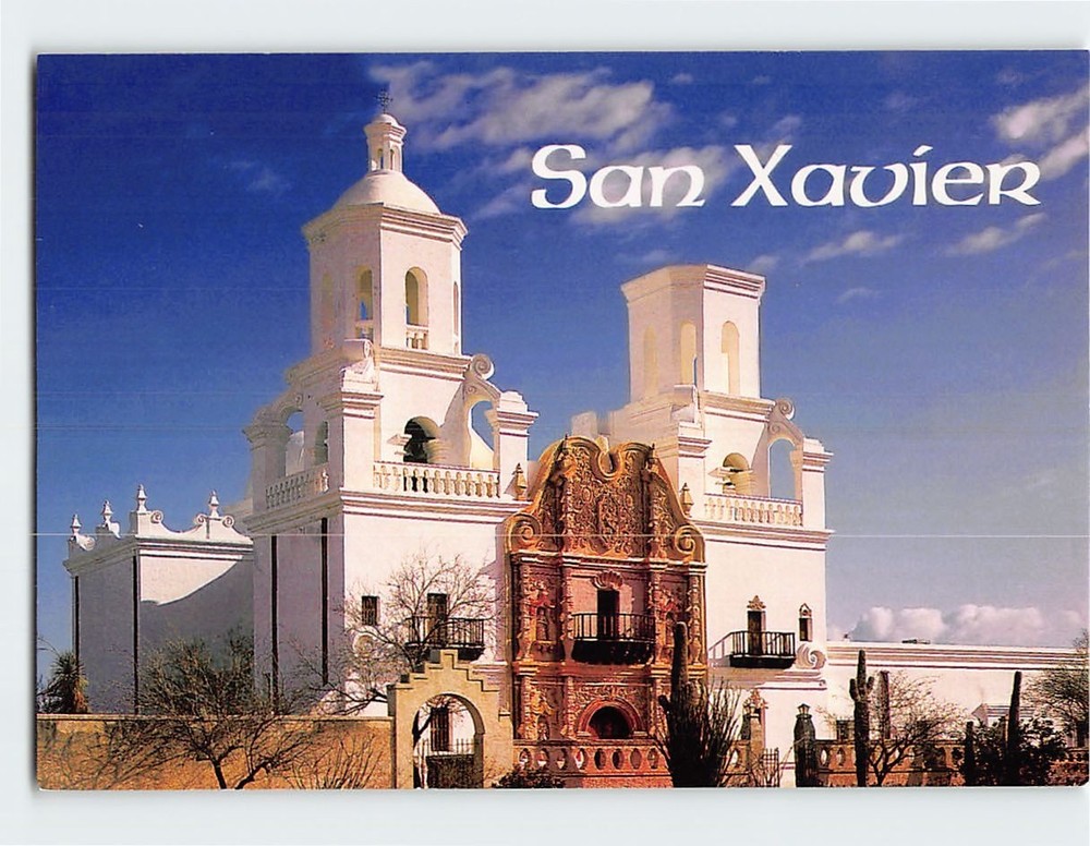 Postcard San Xavier Del Bac Mission Tucson Arizona USA