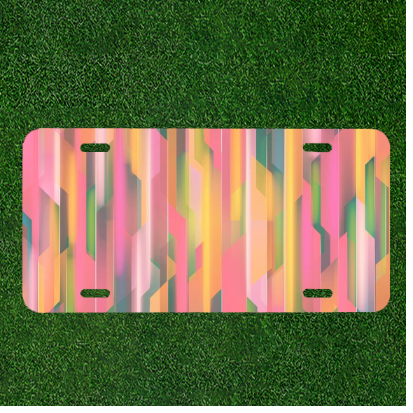 Create Your Custom Abstract Colorful Car License Plate Today
