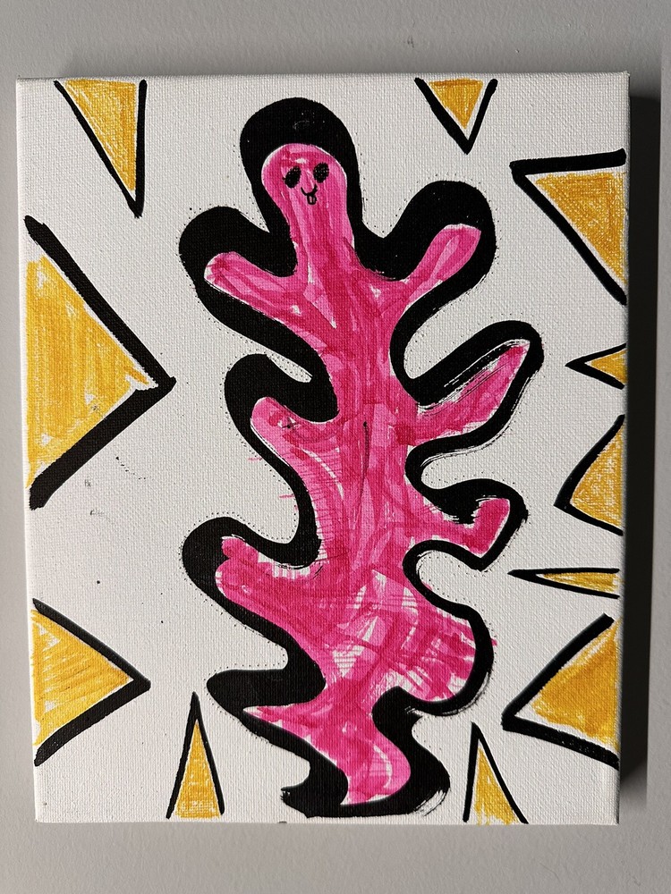 Abstract Art On canvas  “GUSANY”  8X10-image