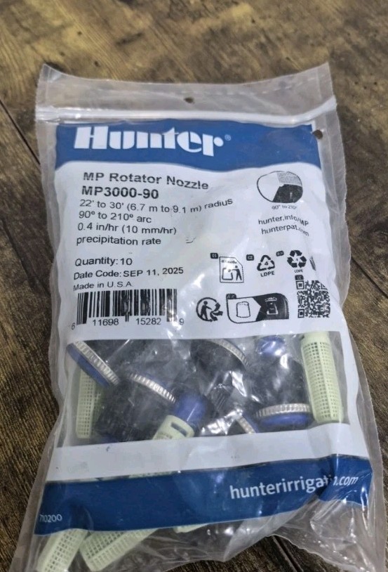 Hunter MP 3000 Rotator 90-210° New 10-Pack Adjustable Rotary Nozzle 22-30ft NEW
