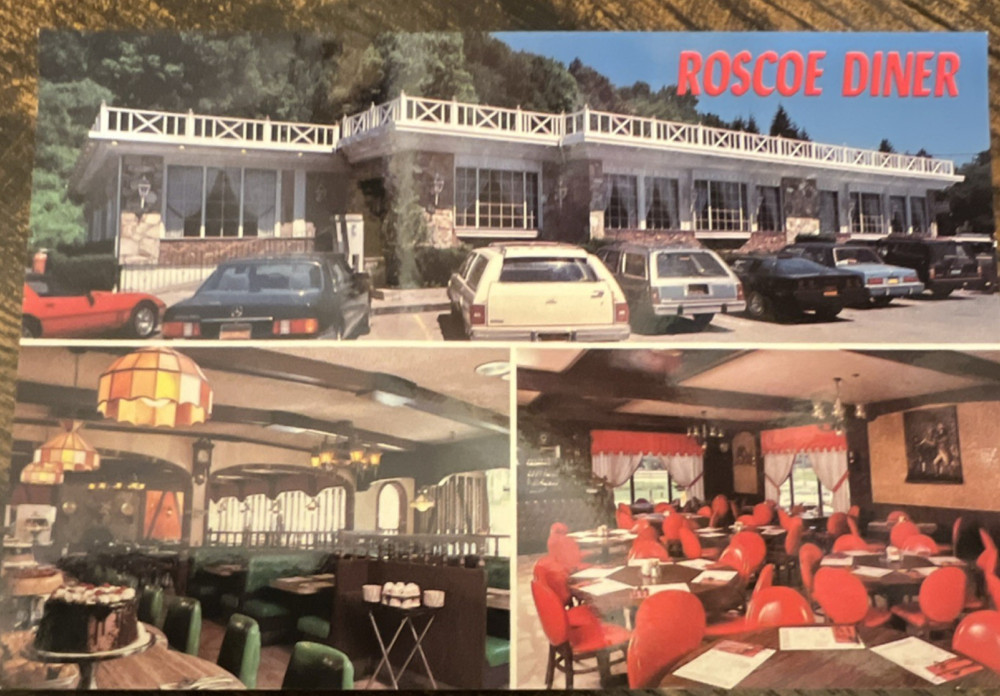 Roscoe Diner Restaurant Roscoe NY Photochrome Divided Back Lithograph Postcard