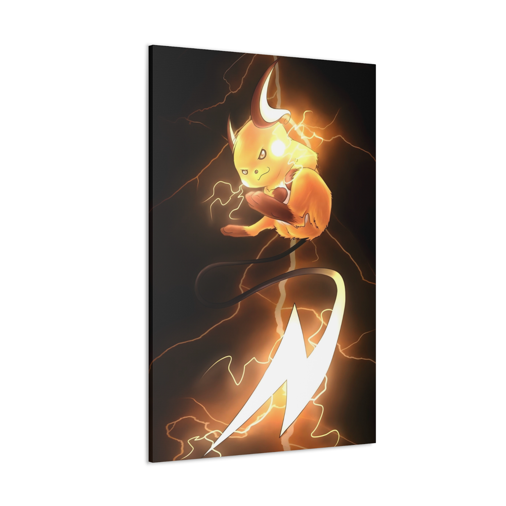 Pokemon Raichu Thunder Bolt Pikachu Evolution Kids Canvas Wall Art Decor