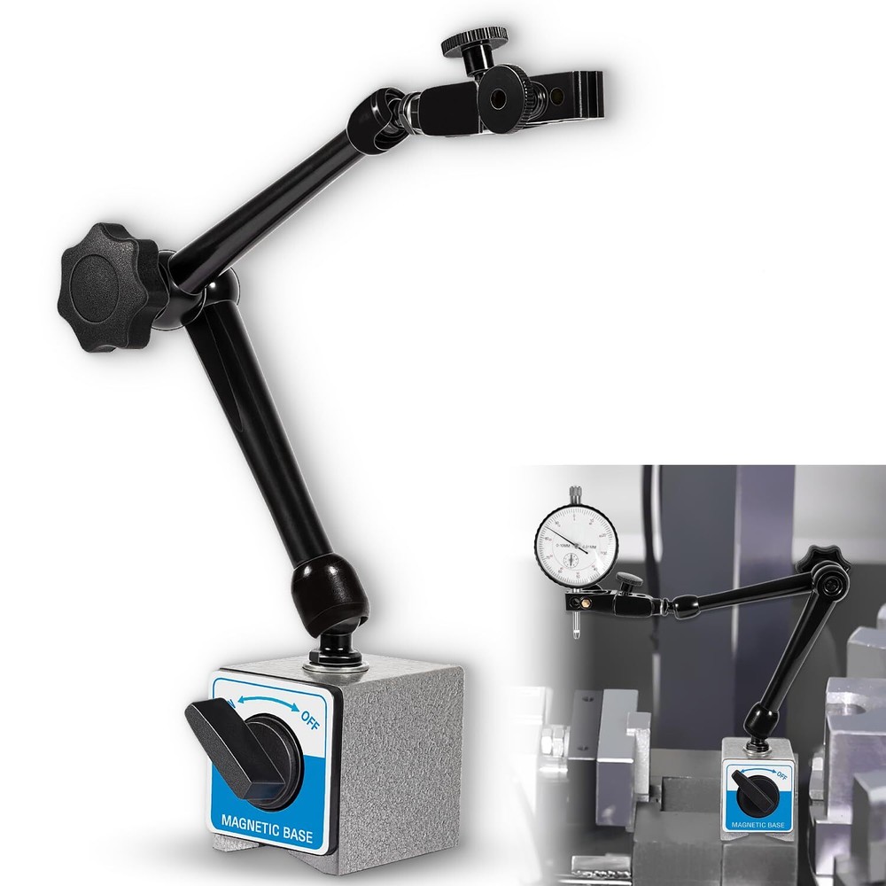 DG61003 Magnetic Base Dial & Test Indicator Holder With Fine Adjustment for Noga