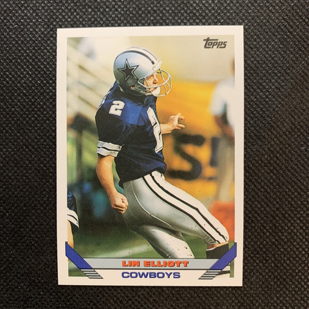 1993 Topps Football #63 Lin Elliott RC Dallas Cowboys