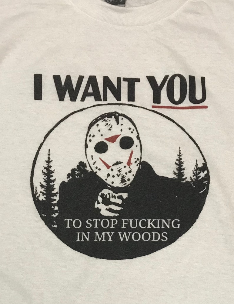 Funny Horror Retro Jason Wants You Unisex White T-Shirt All Sizes  