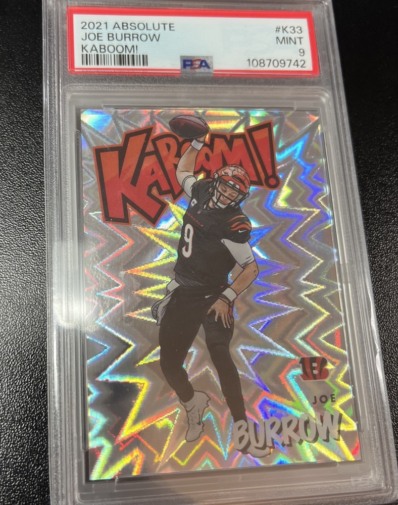 2021 PANINI ABSOLUTE KABOOM! #K33 JOE BURROW PSA 9