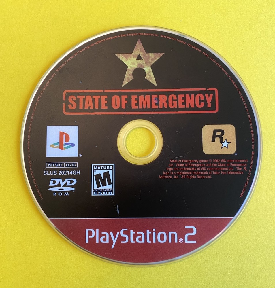 State of Emergency (Ps2, 2003) Game PlayStation 2 Disc Only
