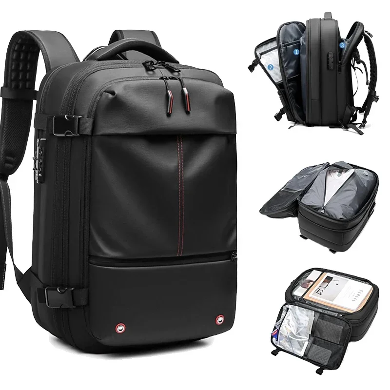 Travel Airbag Backpack w/ Vacuum Pump Expandable Airback Vacuum Compression Bag