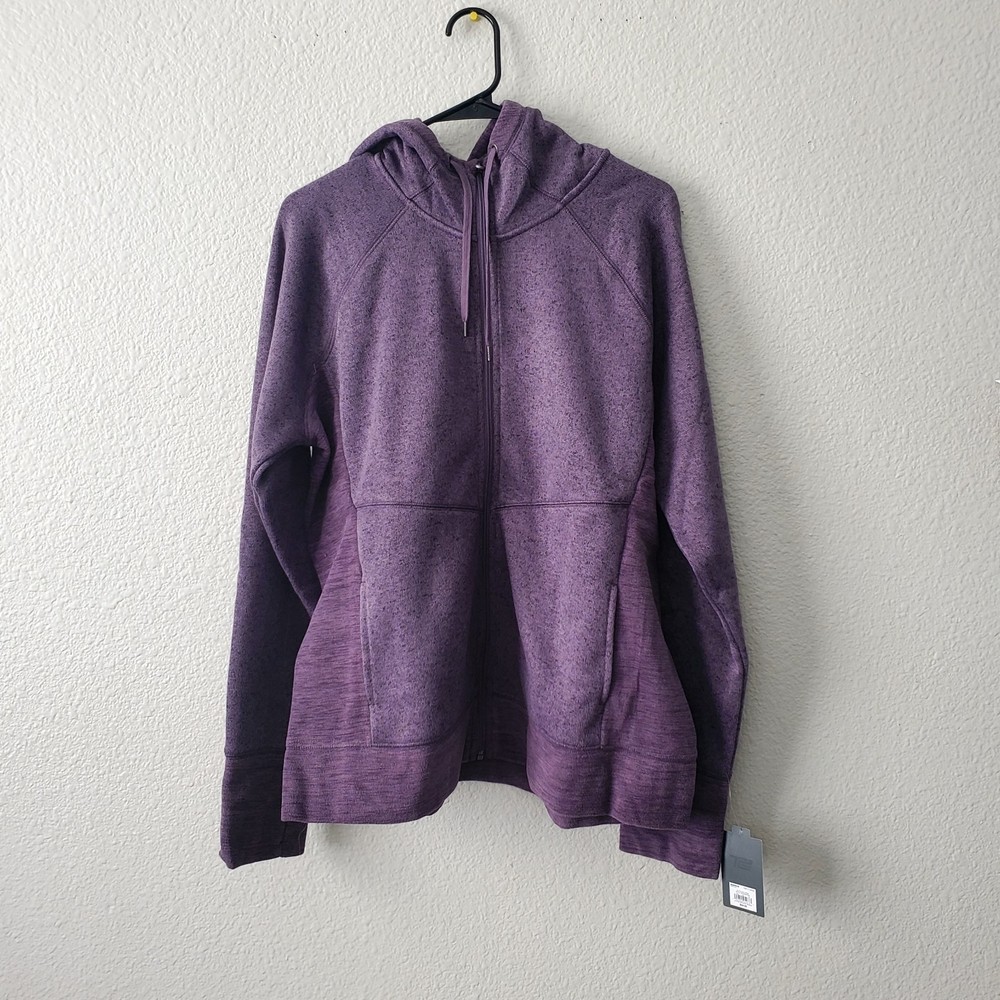 NWOT Tek Gear Womens Zip Up Purple Hoodie Size: X-Large