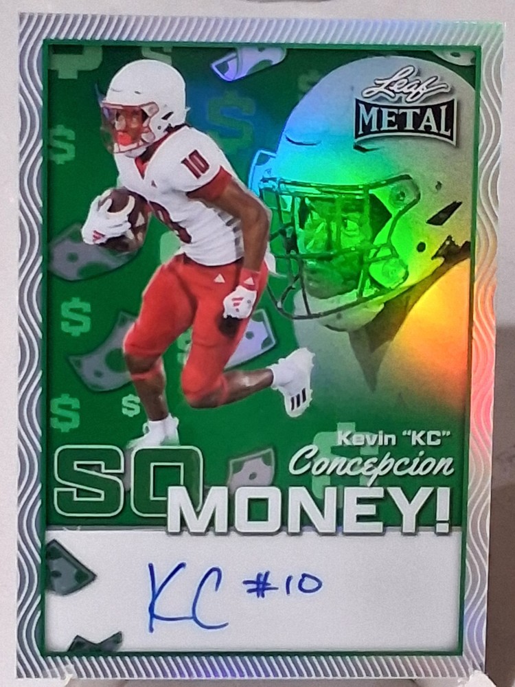 Leaf 2025 Metal So Money! Football Kevin Concepcion #SM-KC1 Auto 6/8