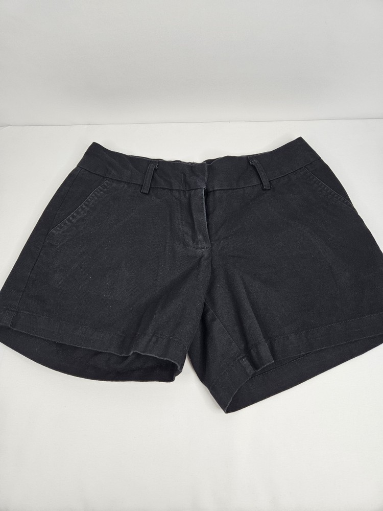 J.CREW Women's Chino City Fit  Shorts, Size 4, Black
