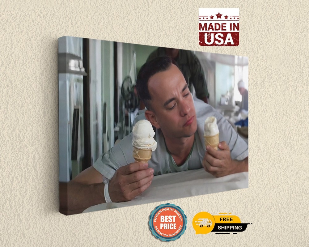 Forrest Gump Canvas Ice Cream Scene Wall Art Print Museum Quality Decor