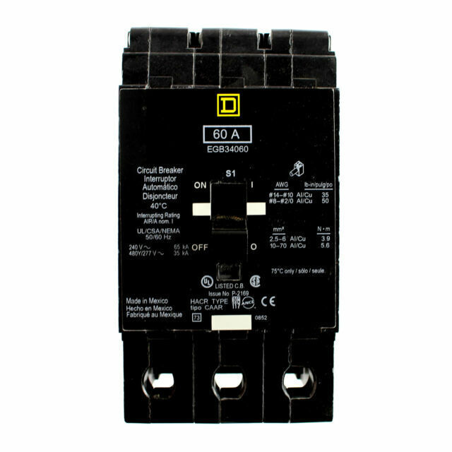 Square D EGB34060 Thermal Magnetic Circuit Breaker