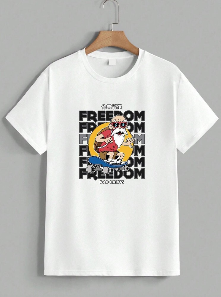 Master Roshi Skateboard DBZ Anime Manga Comic Book T-Shirt Gift Unisex